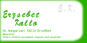 erzsebet kallo business card