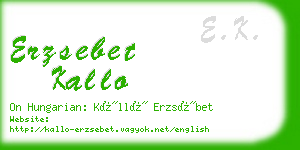 erzsebet kallo business card